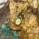 18kt White and Yellow Gold Light Opal 2.5ct pendant - Masterpiece Jewellery Opal & Gems Sydney Australia | Online Shop