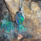 Sterling Silver Opal triplet pendant 25x12.9mm - Masterpiece Jewellery Opal & Gems Sydney Australia | Online Shop