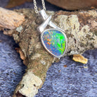 Sterling Silver Opal triplet pendant 25x12.9mm - Masterpiece Jewellery Opal & Gems Sydney Australia | Online Shop