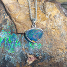 Sterling Silver Opal triplet 20.9x15.8mm pendant - Masterpiece Jewellery Opal & Gems Sydney Australia | Online Shop