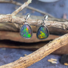 Sterling Silver dangling triangular shape earring drops - Masterpiece Jewellery Opal & Gems Sydney Australia | Online Shop