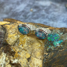 Pair of Sterling Silver Opal Triplet cufflinks 12x10mm - Masterpiece Jewellery Opal & Gems Sydney Australia | Online Shop