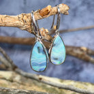 Pair of sterling silver Boulder Opal 12.36ct dangling earrings - Masterpiece Jewellery Opal & Gems Sydney Australia | Online Shop