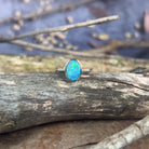 14kt Yellow Gold Black Opal 1.67ct doublet and diamond ring - Masterpiece Jewellery Opal & Gems Sydney Australia | Online Shop