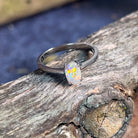 Sterling Silver solitaire ring 7.1x4.7mm Black Opal - Masterpiece Jewellery Opal & Gems Sydney Australia | Online Shop