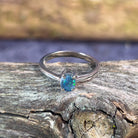 Sterling Silver Black Opal solitaire ring 6x5mm - Masterpiece Jewellery Opal & Gems Sydney Australia | Online Shop