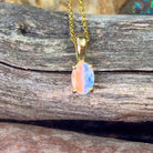 18kt Yellow Gold 7x5mm Fire Opal pendant - Masterpiece Jewellery Opal & Gems Sydney Australia | Online Shop