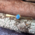 18kt Yellow Gold boulder Opal 1ct Blue Green brooch - Masterpiece Jewellery Opal & Gems Sydney Australia | Online Shop