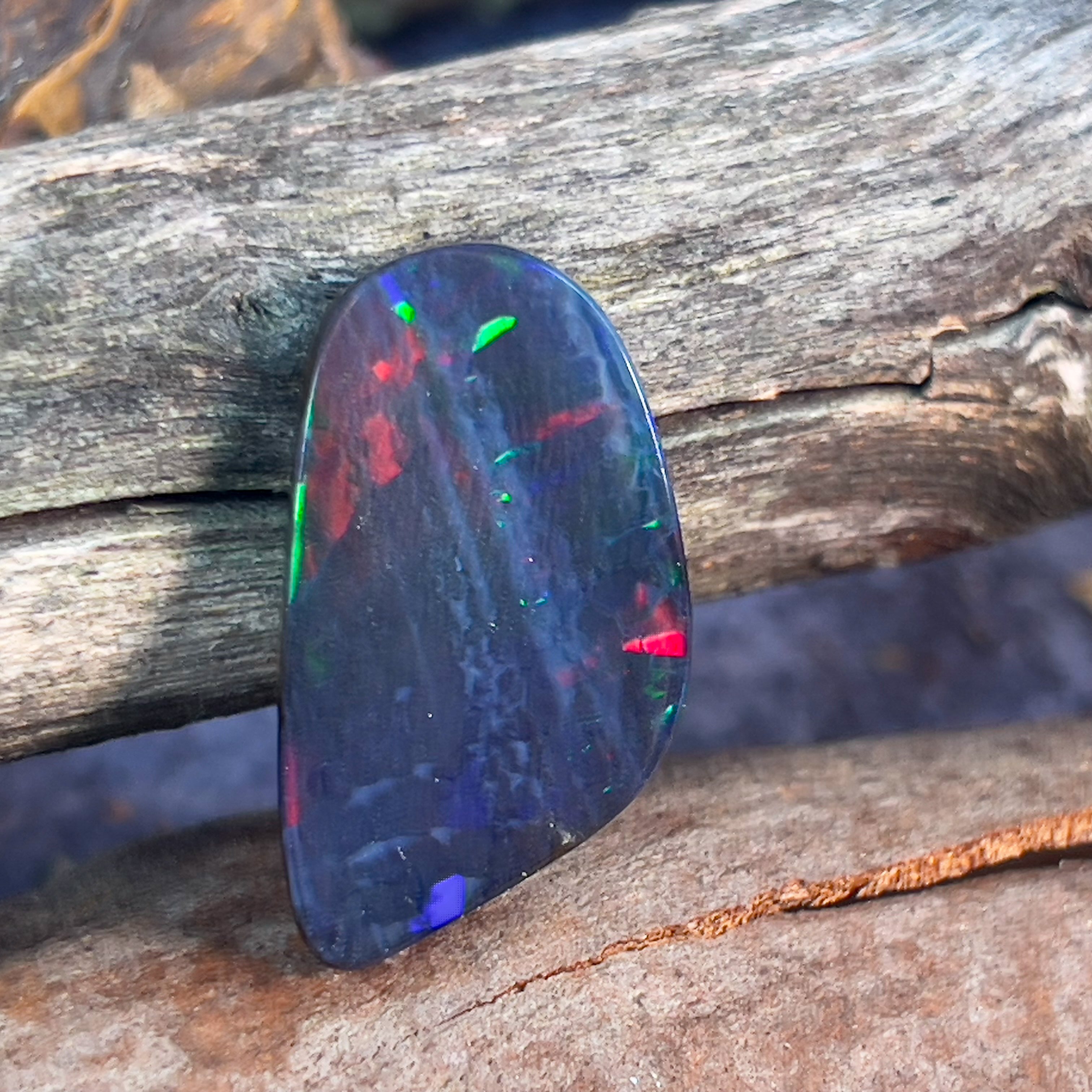 21.12ct Boulder Opal flashes Red Blue Green - Masterpiece Jewellery Opal & Gems Sydney Australia | Online Shop