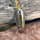 Sterling Silver Gold plate Boulder Matrix Opal pendant - Masterpiece Jewellery Opal & Gems Sydney Australia | Online Shop