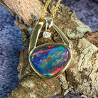 Gold plated silver Opal triplet freeform 11x14mm pendant - Masterpiece Jewellery Opal & Gems Sydney Australia | Online Shop