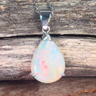 18kt White Gold 2.15ct Light Opal pendant - Masterpiece Jewellery Opal & Gems Sydney Australia | Online Shop