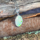 Sterling Silver Light Opal freeform pendant - Masterpiece Jewellery Opal & Gems Sydney Australia | Online Shop