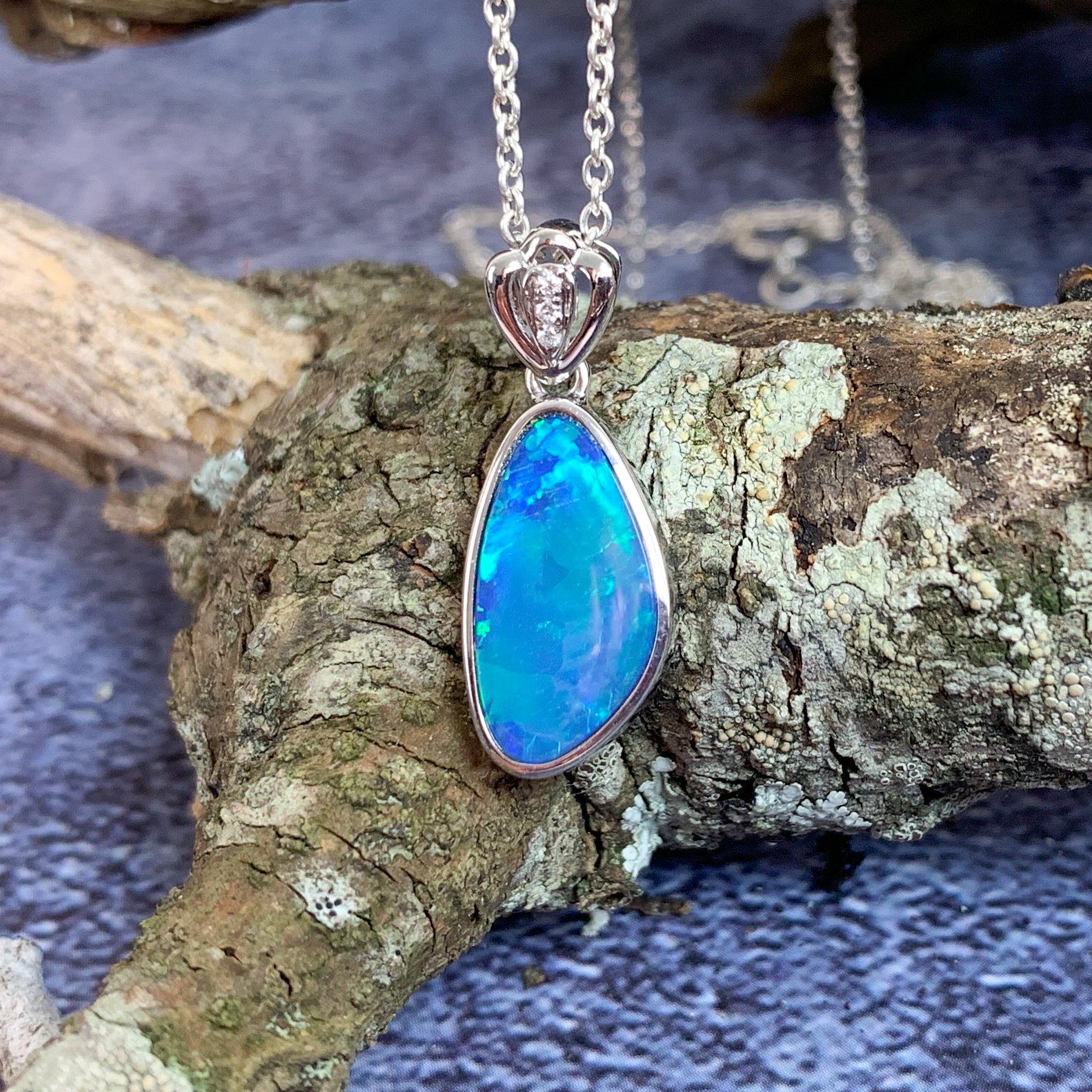 Blue/Green store Opal Doublet Pendant