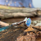 Sterling Silver Oval split shank Opal doublet ring - Masterpiece Jewellery Opal & Gems Sydney Australia | Online Shop