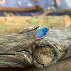 Sterling Silver Oval split shank Opal doublet ring - Masterpiece Jewellery Opal & Gems Sydney Australia | Online Shop