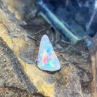 Loose triangular shape 1.35ct Red Fiery Yellow Green Light Opal - Masterpiece Jewellery Opal & Gems Sydney Australia | Online Shop