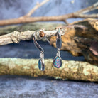 Sterling Silver bezel set dangling hook pearshape Opal triplet earrings - Masterpiece Jewellery Opal & Gems Sydney Australia | Online Shop