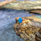 One Rose Gold plated silver solitaire 8x6mm Opal triplet ring - Masterpiece Jewellery Opal & Gems Sydney Australia | Online Shop