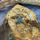 One Sterling Silver Pearshape 10x7mm Opal triplet pendant - Masterpiece Jewellery Opal & Gems Sydney Australia | Online Shop