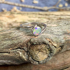 Sterling Silver cross over black opal ring solitaire - Masterpiece Jewellery Opal & Gems Sydney Australia | Online Shop