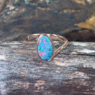 Rose Gold plated split shank Opal doublet ring - Masterpiece Jewellery Opal & Gems Sydney Australia | Online Shop