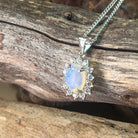 Sterling Silver 8x6mm Light Opal cluster pendant - Masterpiece Jewellery Opal & Gems Sydney Australia | Online Shop