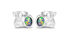 Sterling Silver Koala Opal triplet studs - Masterpiece Jewellery Opal & Gems Sydney Australia | Online Shop