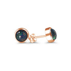 Rose Gold plated 6mm round Opal triplet bezel set - Masterpiece Jewellery Opal & Gems Sydney Australia | Online Shop