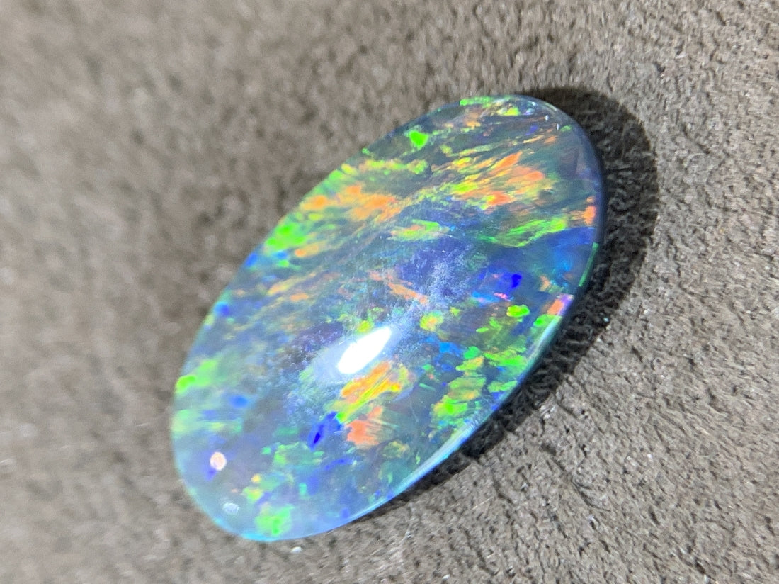 Oval Black Opal 1.86ct - Masterpiece Jewellery Opal & Gems Sydney Australia | Online Shop