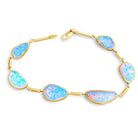 18kt Yellow Gold White Opal freeform 12.5ct bracelet - Masterpiece Jewellery Opal & Gems Sydney Australia | Online Shop