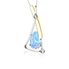 18kt Yellow and White Gold Crystal Opal 4.9ct and 0.2ct Diamonds - Masterpiece Jewellery Opal & Gems Sydney Australia | Online Shop