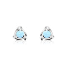 Sterling Silver Round Opal 5mm studs - Masterpiece Jewellery Opal & Gems Sydney Australia | Online Shop