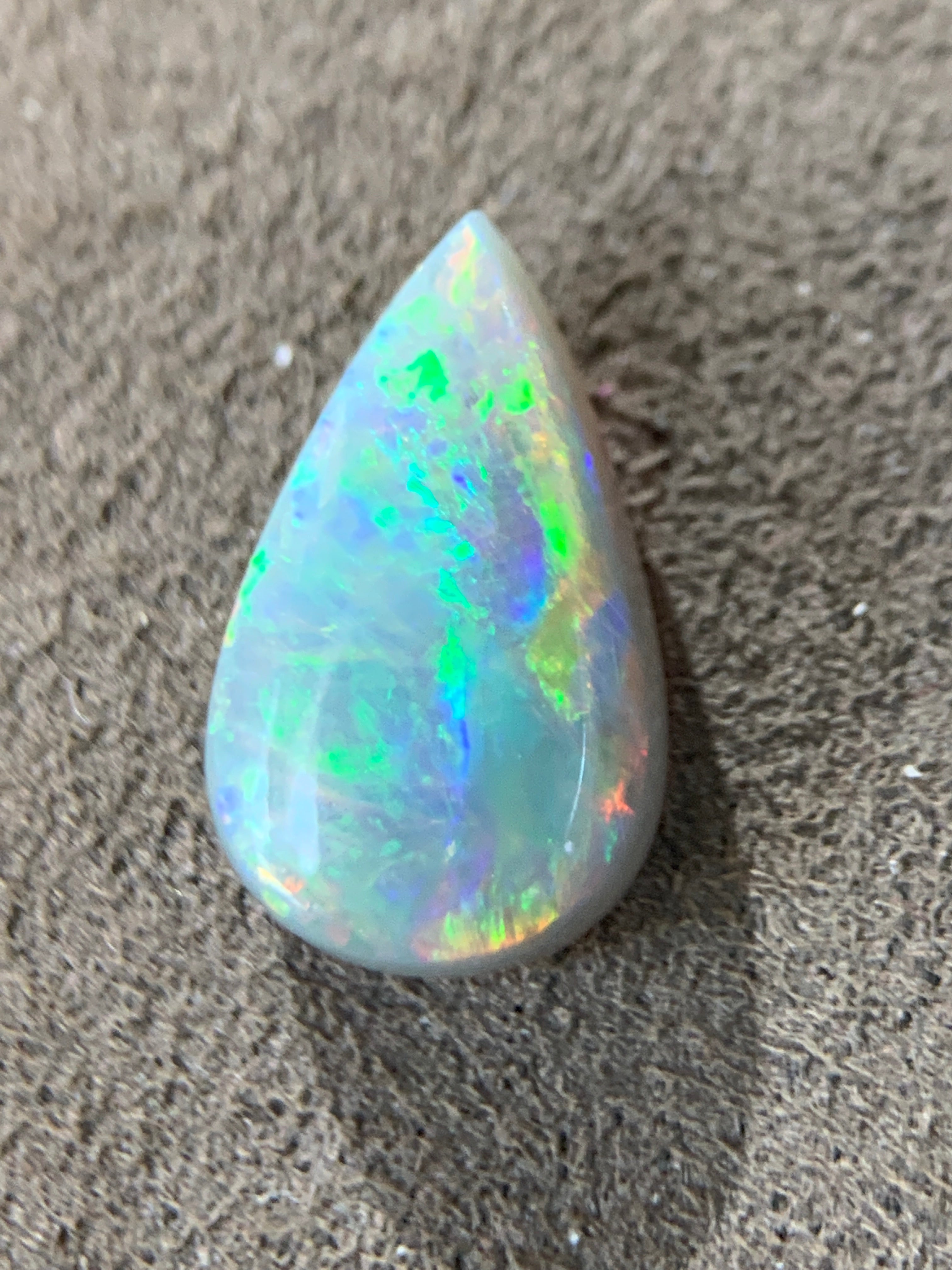 Pear shape Black Opal 1.65ct - Masterpiece Jewellery Opal & Gems Sydney Australia | Online Shop