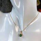 Gold Plated Sterling Silver 7x5mm cluster Opal pendant - Masterpiece Jewellery Opal & Gems Sydney Australia | Online Shop