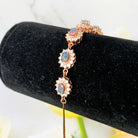 18kt Rose Gold plated Silver Opal 6x4mm Triplet cluster bracelet - Masterpiece Jewellery Opal & Gems Sydney Australia | Online Shop