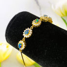 Gold plated Sterling Silver Opal bracelet - Masterpiece Jewellery Opal & Gems Sydney Australia | Online Shop