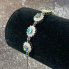 Sterling Silver Cluster design Opal doublet bracelet - Masterpiece Jewellery Opal & Gems Sydney Australia | Online Shop