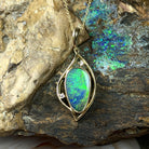 18kt Gold Plated Silver Opal 16x10mm pendant - Masterpiece Jewellery Opal & Gems Sydney Australia | Online Shop