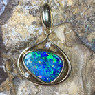 Yellow Gold plated silver Opal 14x10mm pendant - Masterpiece Jewellery Opal & Gems Sydney Australia | Online Shop