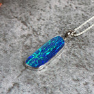 14kt White Gold Opal 9.41ct doublet Blue Green pendant - Masterpiece Jewellery Opal & Gems Sydney Australia | Online Shop