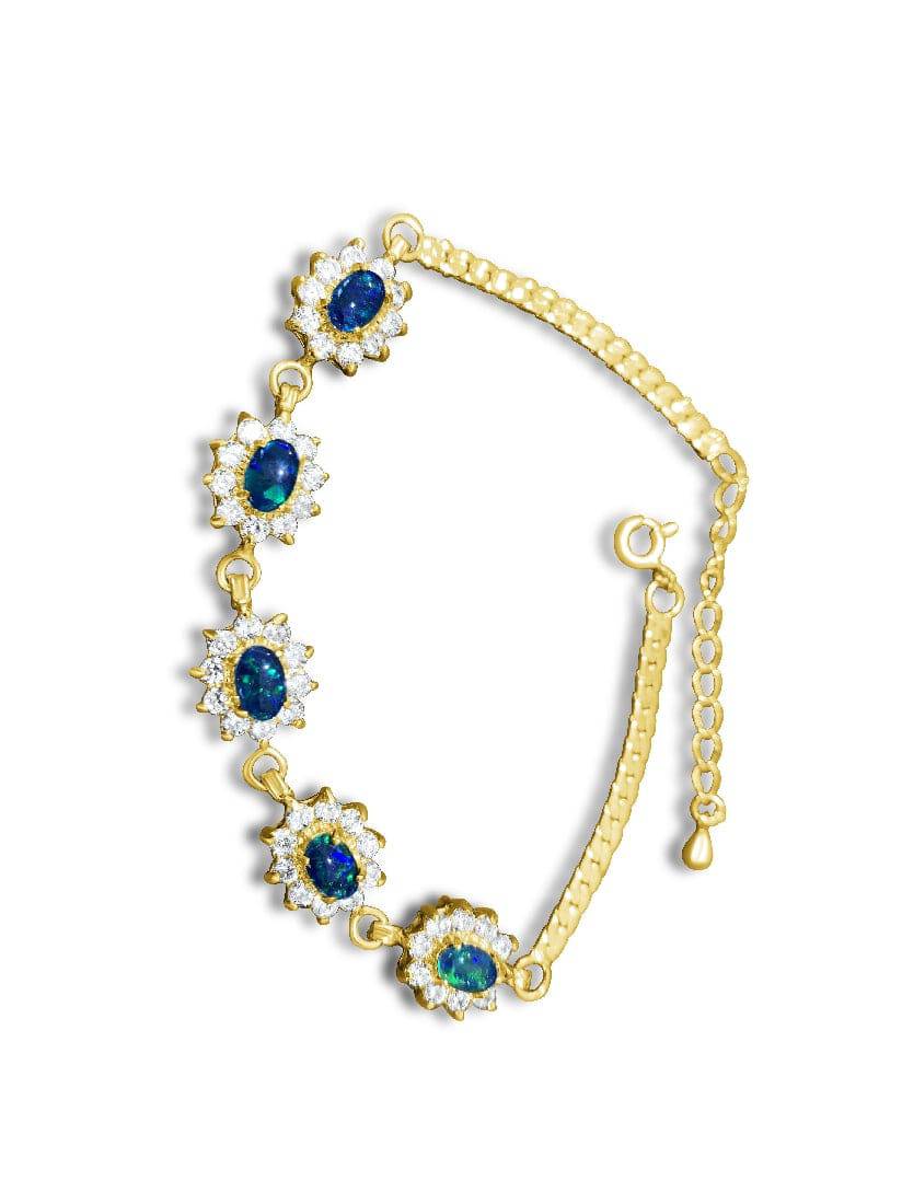 Gold plated Sterling Silver Opal bracelet - Masterpiece Jewellery Opal & Gems Sydney Australia | Online Shop