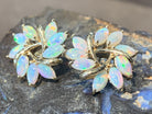 14kt Yellow Gold Opal designer earrings - Masterpiece Jewellery Opal & Gems Sydney Australia | Online Shop