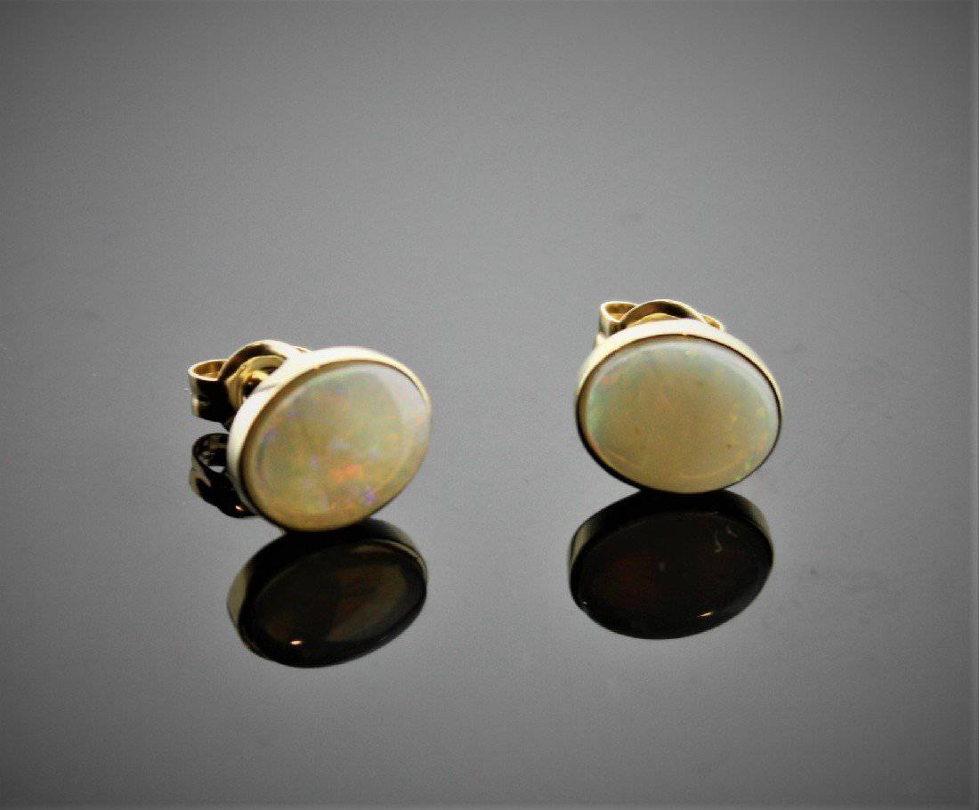 9kt Yellow Gold Opal studs - Masterpiece Jewellery Opal & Gems Sydney Australia | Online Shop