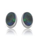 Sterling Silver Black Opal earrings - Masterpiece Jewellery Opal & Gems Sydney Australia | Online Shop