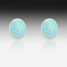 Sterling Silver Black Opal studs - Masterpiece Jewellery Opal & Gems Sydney Australia | Online Shop