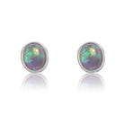 Sterling Silver Black Opal studs - Masterpiece Jewellery Opal & Gems Sydney Australia | Online Shop