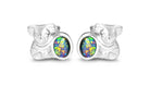 Sterling Silver Koala Opal triplet studs - Masterpiece Jewellery Opal & Gems Sydney Australia | Online Shop