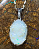 Sterling Silver carving Opal pendant - Masterpiece Jewellery Opal & Gems Sydney Australia | Online Shop