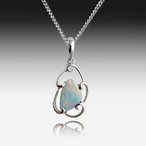 STERLING SILVER BLACK OPAL PENDANT - Masterpiece Jewellery Opal & Gems Sydney Australia | Online Shop